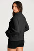Quarter Zip Raglan Sleeve Kangaroo Pocket Sweatshirt