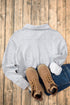 Quarter Zip Raglan Sleeve Kangaroo Pocket Sweatshirt
