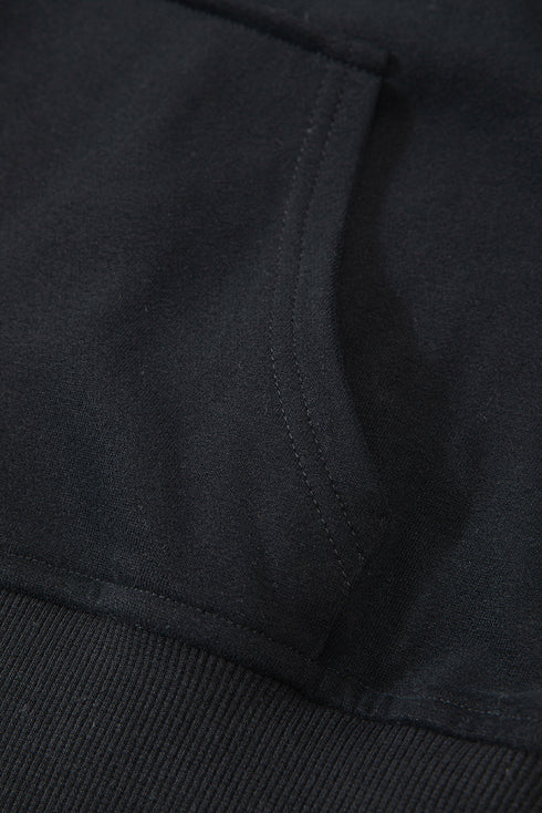 Quarter Zip Raglan Sleeve Kangaroo Pocket Sweatshirt
