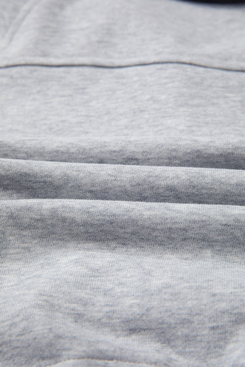 Quarter Zip Raglan Sleeve Kangaroo Pocket Sweatshirt