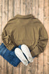 Quarter Zip Stand Neck Kangaroo Pocket Sweatshirt
