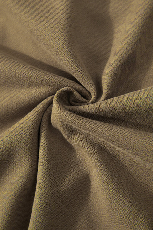 Quarter Zip Stand Neck Kangaroo Pocket Sweatshirt