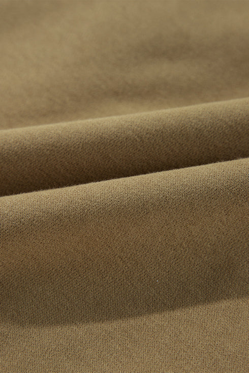 Quarter Zip Stand Neck Kangaroo Pocket Sweatshirt