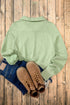 Quarter Zip Stand Neck Kangaroo Pocket Sweatshirt