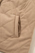 Quilted Corduroy Snap Front Stand Collar Vest Plus Size Outerwear