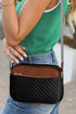 Quilted Faux Leather Chain Strap Rectangular Crossbody Bag