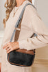 Quilted Faux Leather Chain Strap Rectangular Crossbody Bag