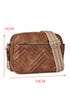 Quilted Faux Leather Chain Strap Rectangular Crossbody Bag
