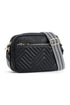 Quilted Faux Leather Chain Strap Rectangular Crossbody Bag