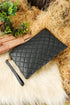 Quilted Faux Leather Chain Strap Wallet Handbag