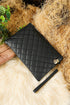 Quilted Faux Leather Chain Strap Wallet Handbag