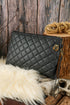 Quilted Faux Leather Chain Strap Wallet Handbag