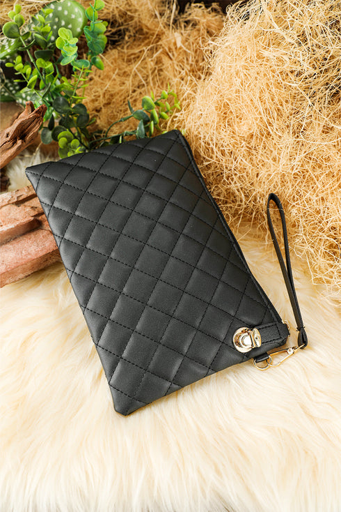 Quilted Faux Leather Chain Strap Wallet Handbag