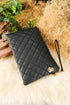 Quilted Faux Leather Chain Strap Wallet Handbag