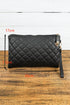 Quilted Faux Leather Chain Strap Wallet Handbag