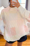 Quilted Floral Patchwork Mock Neck Long Sleeve Top