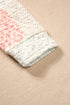 Quilted Floral Patchwork Mock Neck Long Sleeve Top