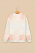 Quilted Floral Patchwork Mock Neck Long Sleeve Top