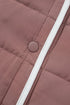 Quilted Metal Button Trim Detail Pocket Jacket