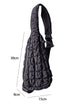 Quilted Nylon Drawstring Knot Strap Sling Bag