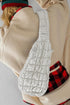 Quilted Nylon Drawstring Knot Strap Sling Bag