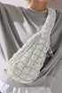 Quilted Nylon Drawstring Knot Strap Sling Bag