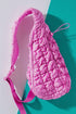 Quilted Nylon Drawstring Knot Strap Sling Bag