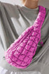 Quilted Nylon Drawstring Knot Strap Sling Bag