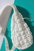Quilted Nylon Drawstring Knot Strap Sling Bag