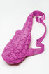 Quilted Nylon Drawstring Knot Strap Sling Bag