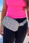 Quilted Puffer Adjustable Strap Crossbody Belt Bag