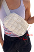 Quilted Puffer Adjustable Strap Crossbody Belt Bag
