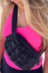 Quilted Puffer Adjustable Strap Crossbody Belt Bag