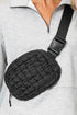 Quilted Puffer Adjustable Strap Crossbody Belt Bag