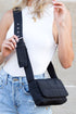 Quilted Puffer Adjustable Wide Strap Crossbody Bag