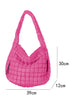 Quilted Puffy Oversized Faux Leather Slouchy Shoulder Bag