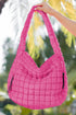 Quilted Puffy Oversized Faux Leather Slouchy Shoulder Bag