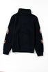 Quilted Shimmer Football Graphic Long Sleeve Quarter Zip Pullover