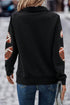 Quilted Shimmer Football Graphic Long Sleeve Quarter Zip Pullover