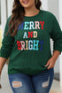 Quilted Texture Letter Pattern Crewneck Long Sleeve Sweatshirt