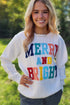 Quilted Texture Letter Pattern Crewneck Long Sleeve Sweatshirt