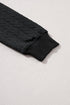 Quilted Texture Letter Pattern Crewneck Long Sleeve Sweatshirt