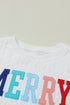 Quilted Texture Letter Pattern Crewneck Long Sleeve Sweatshirt