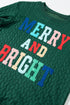 Quilted Texture Letter Pattern Crewneck Long Sleeve Sweatshirt