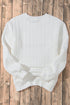 Quilted Texture XOXO Graphic Print Crew Neck Pullover Sweatshirt
