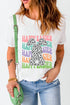 Rabbit Graphic Print Crew Neck Short Sleeve Tee