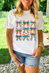 Rainbow Bows And Stars Graphic Print Casual Short Sleeve Tee Shirt