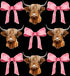 Ranch Ready Cow Print Bow Graphic Tee Comfy Shorts Set