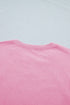 Raw Cut Notched Neck Lace Patchwork Mineral Wash Tee