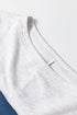 Raw Edge Exposed Seam Striped Long Sleeve Top